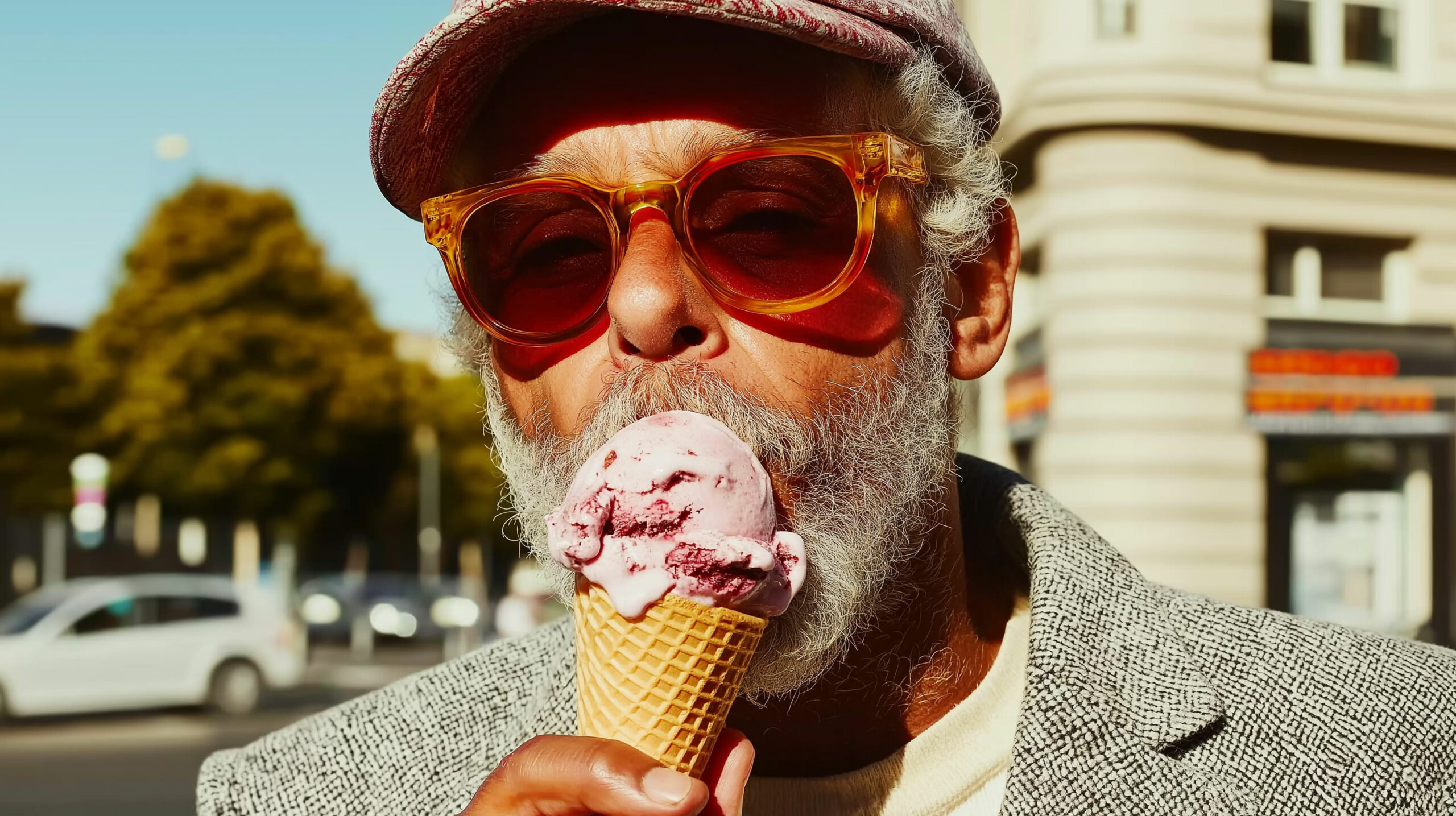 thefamily_wide_shot_old_man_woman_eating_a_cone_of_ice_cream_–_a9091d62-b7d4-4e1b-b8c7-67d8d0e60e6e